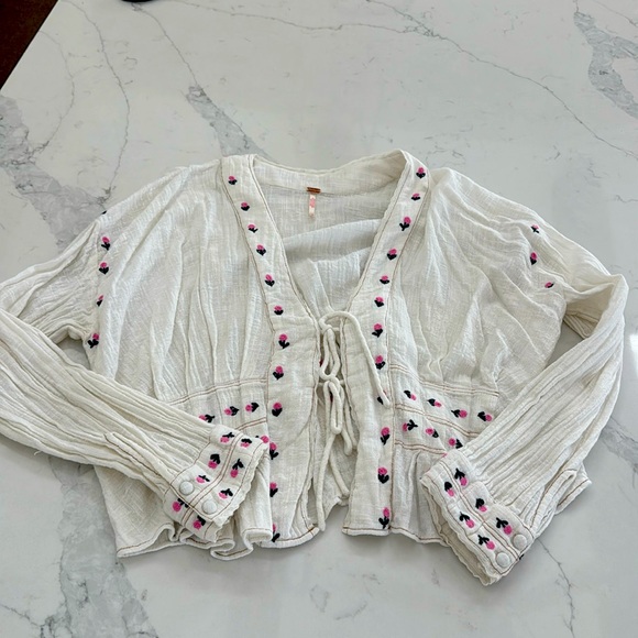 Free People Tops - Free People Kizzy Embroidered Top, xs